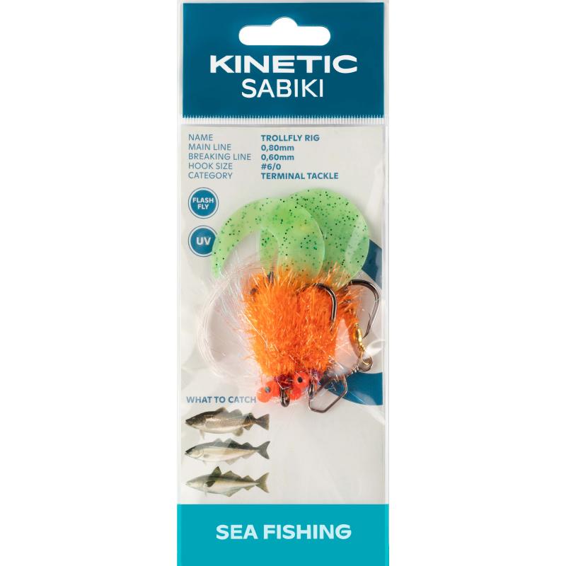 Kinetic Sabiki TrollFly #6/0 Gold/Orange