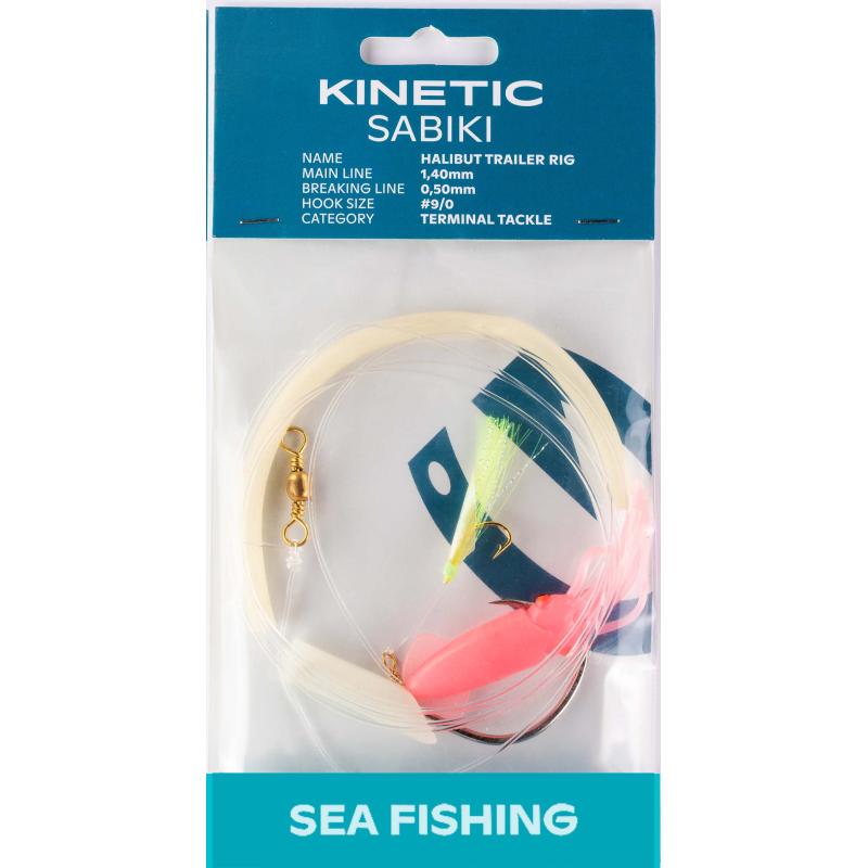 Kinetic Sabiki Halibut Trailer #9/0 Pink/Glow