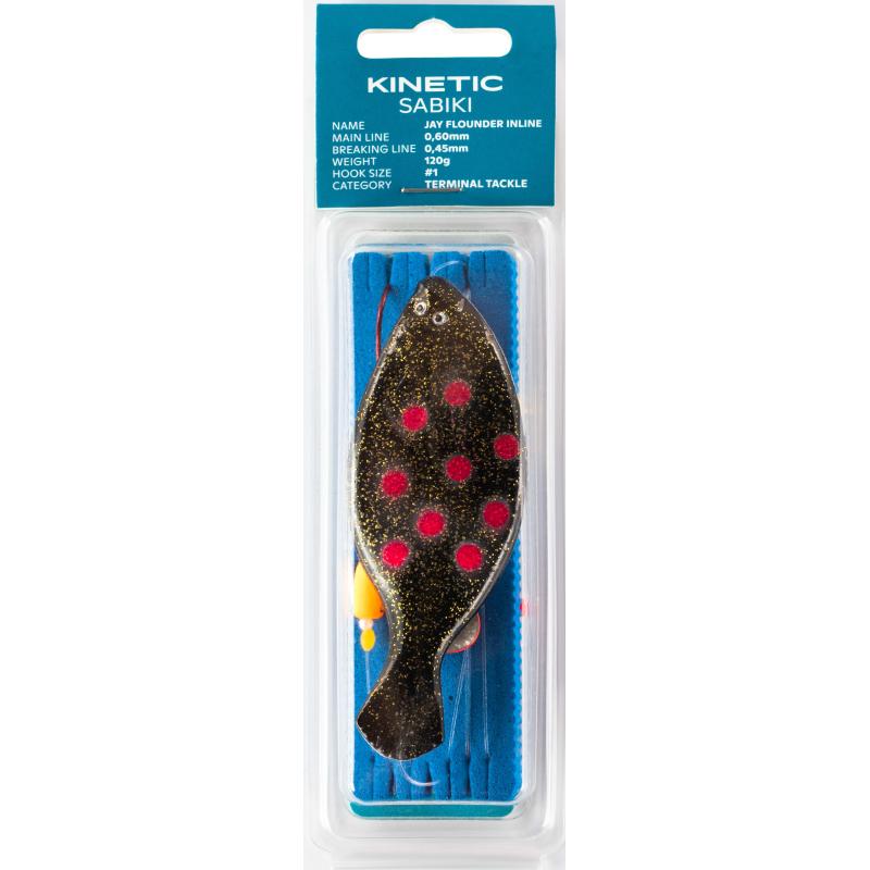 Kinetic Sabiki Jay Flounder Inline 90g #1 Black/Red Dots