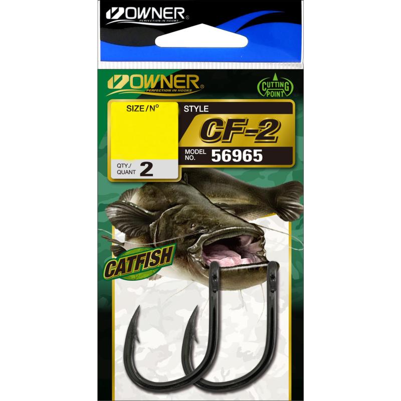 Owner CF-2 Catfish Halte-/Haarmontagehaken schwarz-chrom 6/0