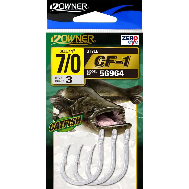 Owner CF-1 Catfish Halte-/Haarmontagehaken silber 5/0