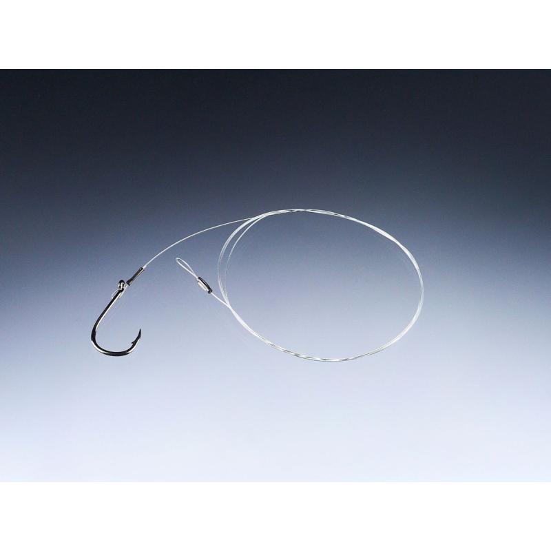 Balzer Zander Fluorocarbon-Vorfach mit Einzelhaken, # 4/0, 0,35mm, 80cm