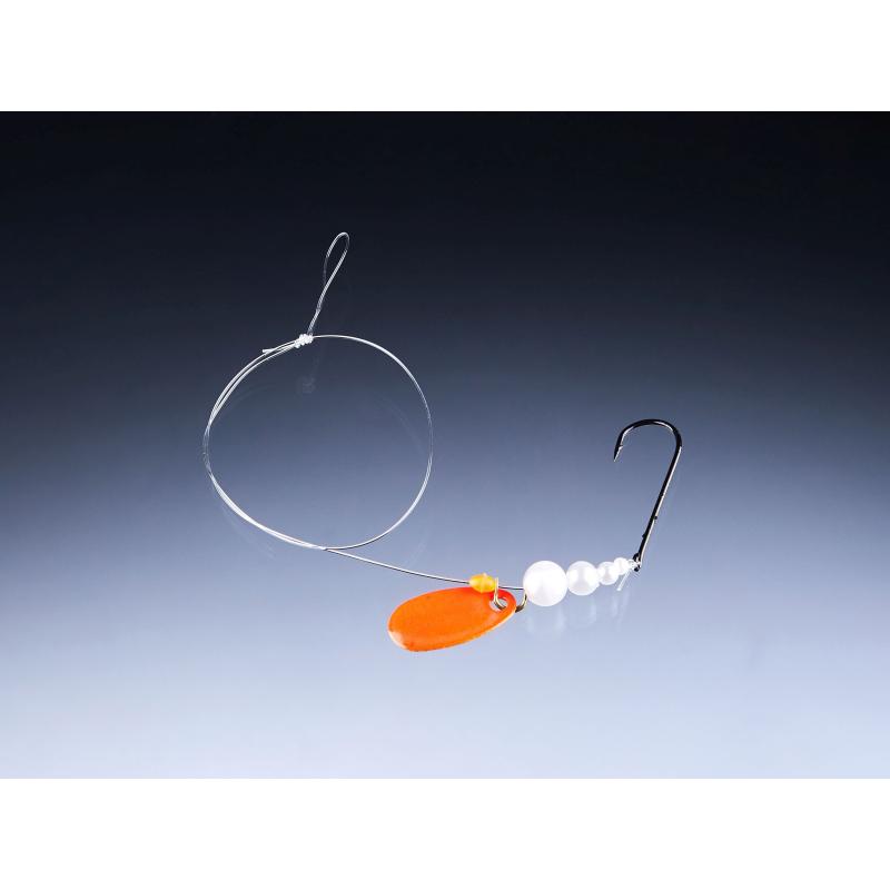 Balzer Plattfischblinker-Vorfach orange-silber