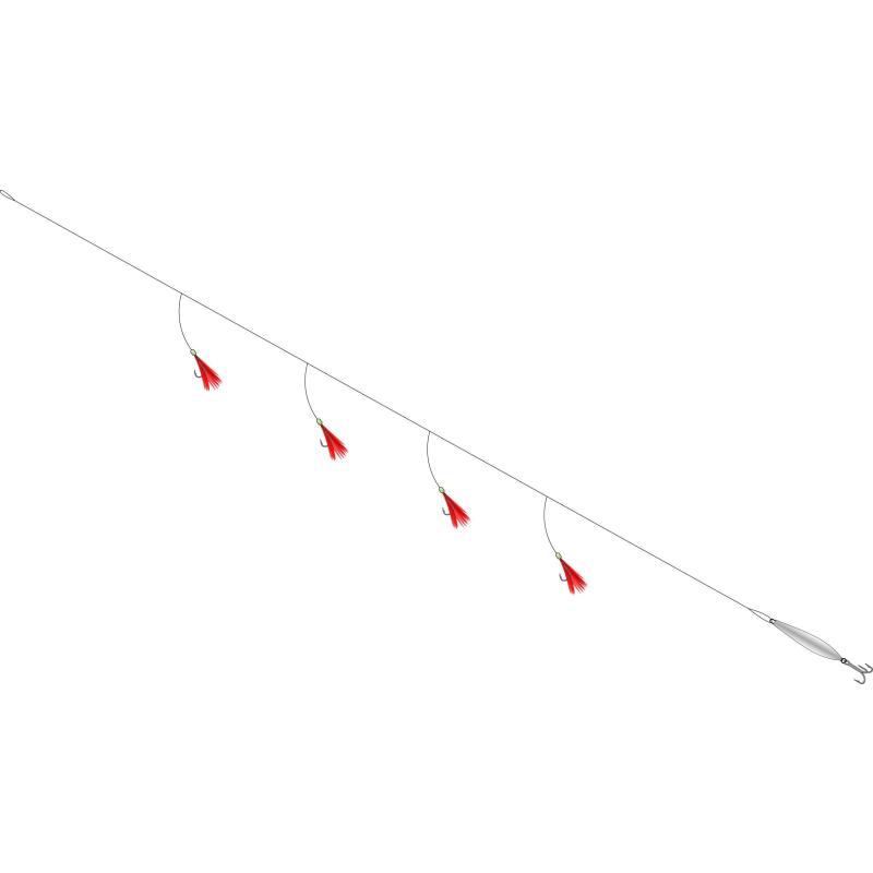 Balzer Makrelenvorfach silber, 1,80m, 0,40/0,60mm, Hakengr&ouml;&szlig;e 1