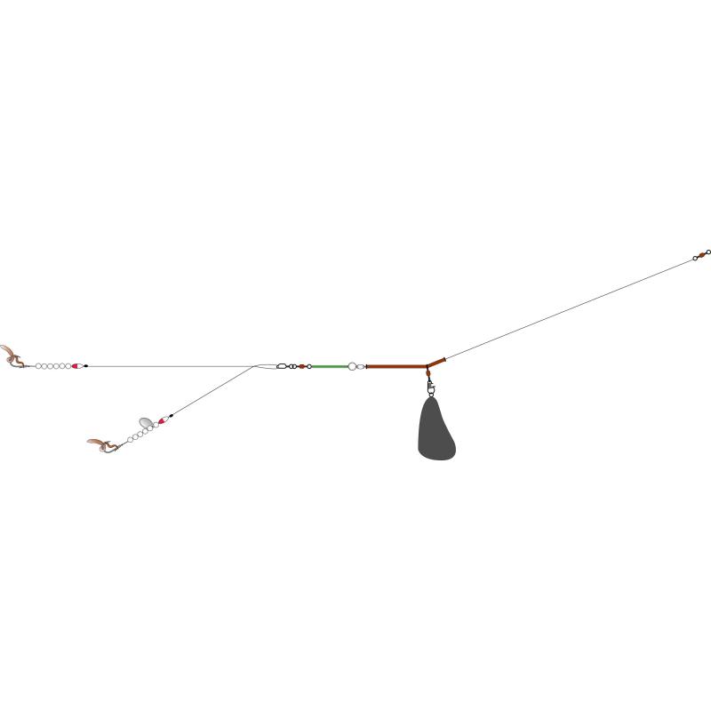 Balzer Nachl&auml;ufersystem 2, 2m, 0,40/0,60mm, Hakengr&ouml;&szlig;e 1