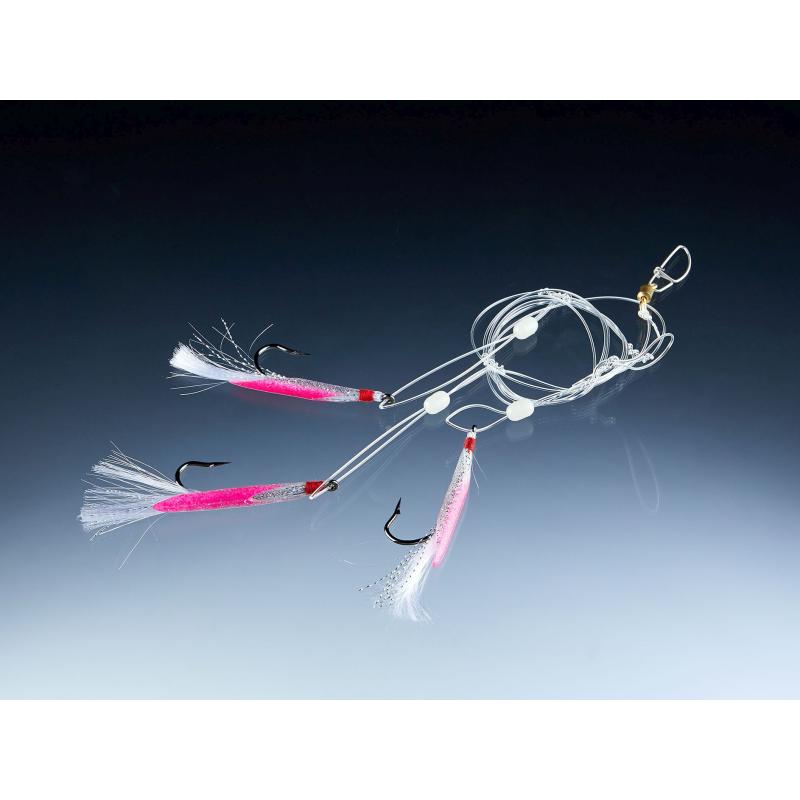 Balzer Cod-/Coalfish System, pink, mit 3 Haken 6/0