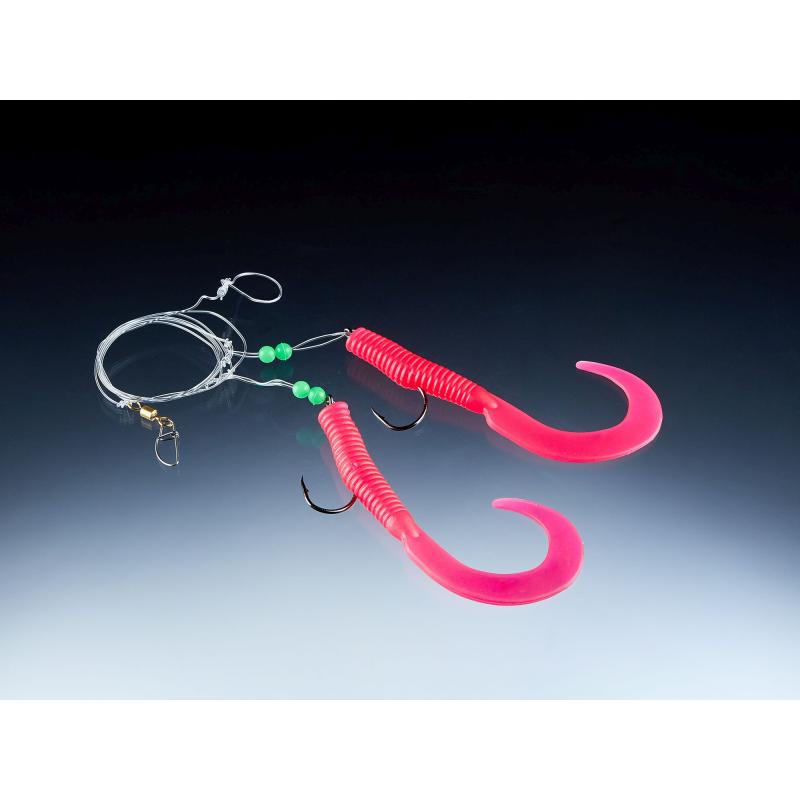 Balzer Gro&szlig;dorsch System, pink, mit 2 Haken