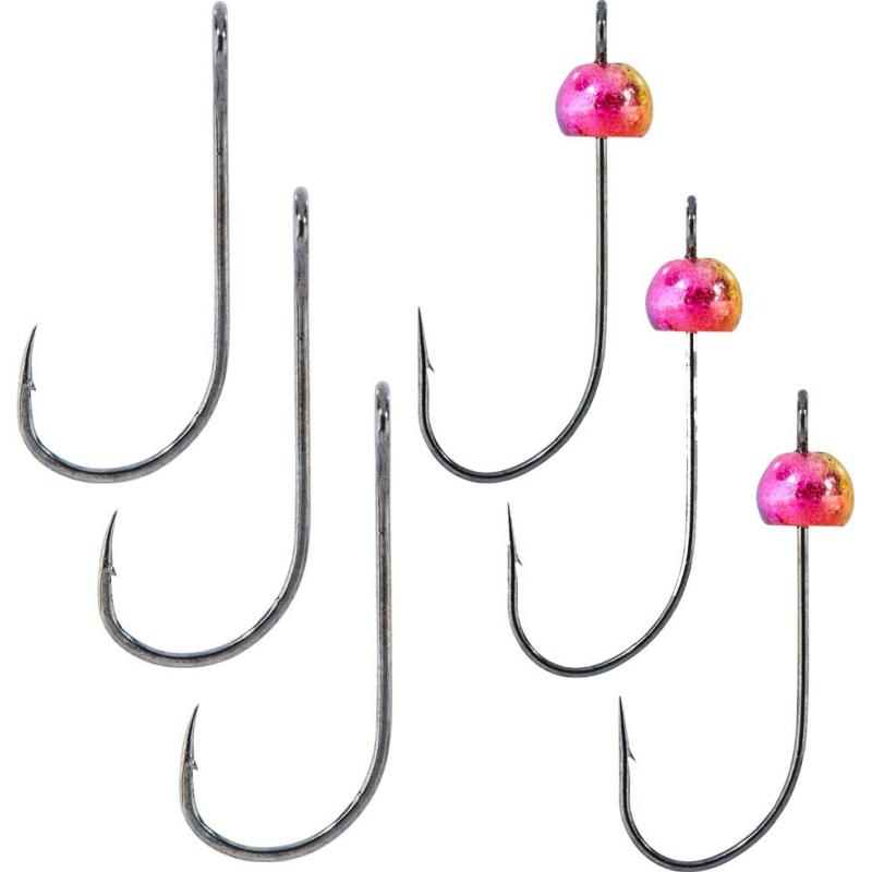 Trout Collector Larven Haken Set #10 0,21g Regenbogen Tungsten Perle