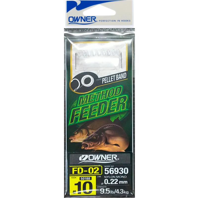 Balzer Owner Method Feeder Haken mit Pelletband 0,22mm #10