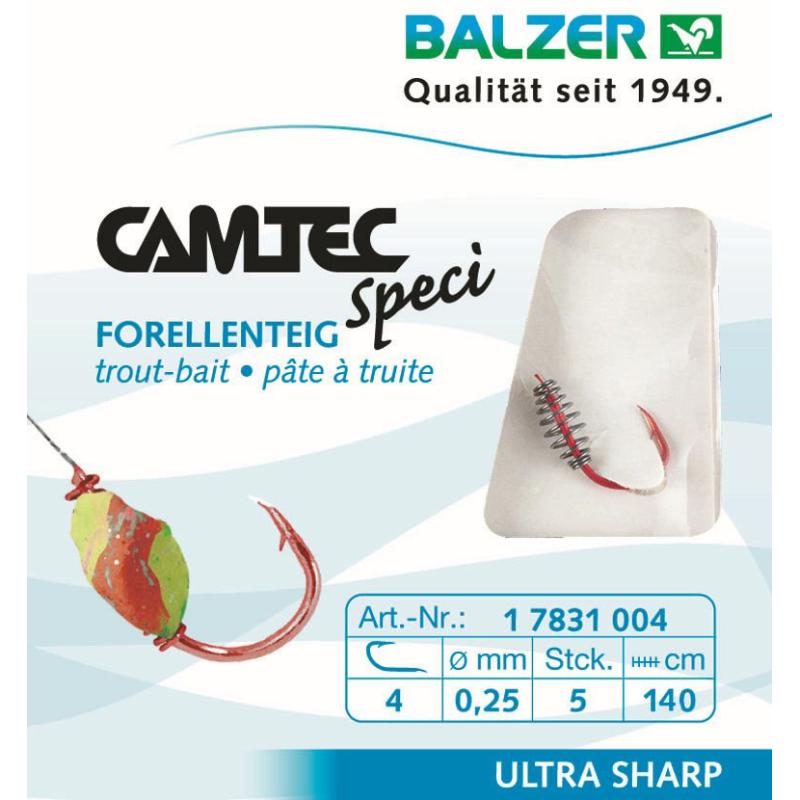 Balzer Camtec Speci Forellenteig rot 130cm #8