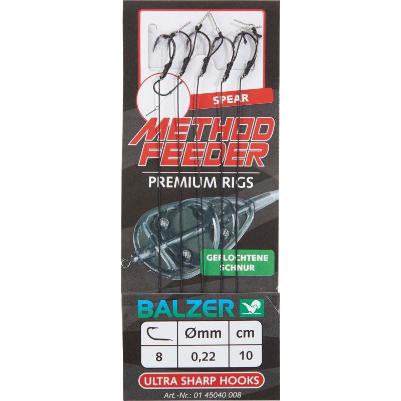 Produktbild Balzer Premium MF Rigs mit geflochtener Schnur und Speer, Hakengr&ouml;&szlig;e 4, 0,25mm