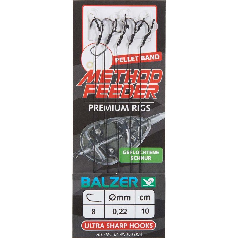 Produktbild Balzer Premium MF Rigs mit geflochtener Schnur und Pelletband, Hakengr&ouml;&szlig;e 4, 0,25mm