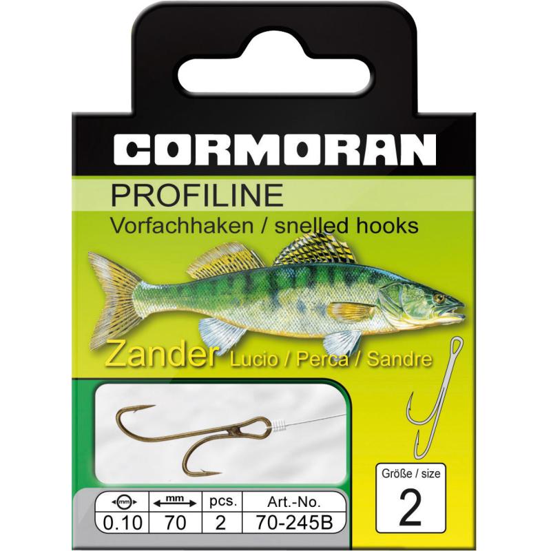 Cormoran PROFILINE Zander-Ryderhaken br&uuml;n. Gr.2 0,10mm