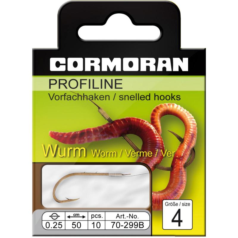 Cormoran PROFILINE Wurmhaken br&uuml;n. Gr.10