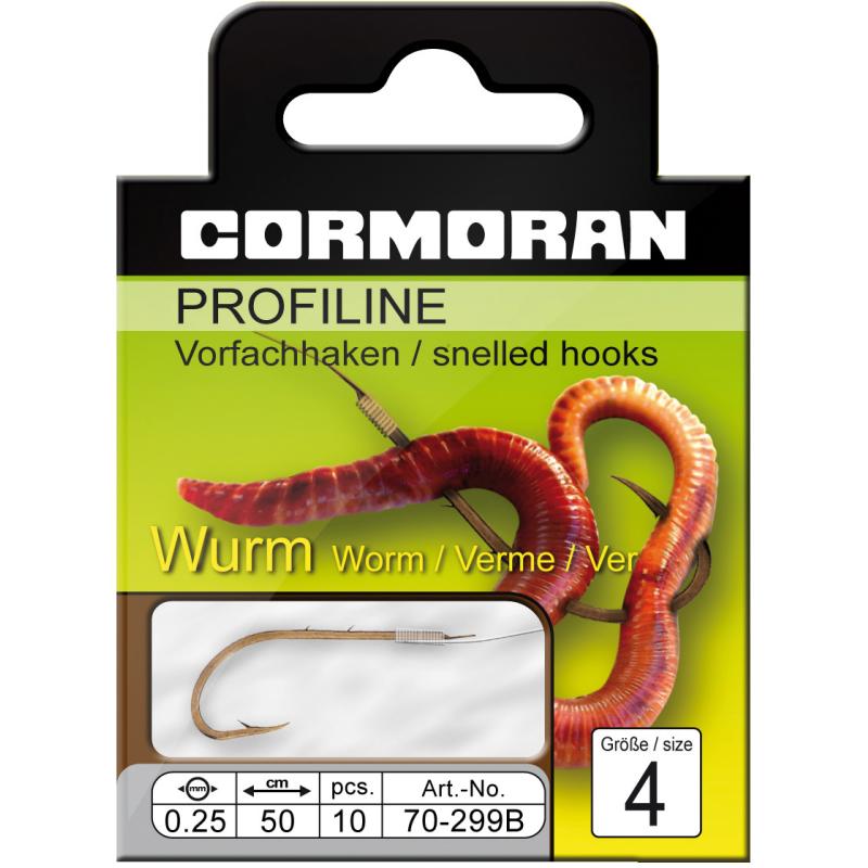Cormoran PROFILINE Wurmhaken br&uuml;niert Gr.6 0,25mm