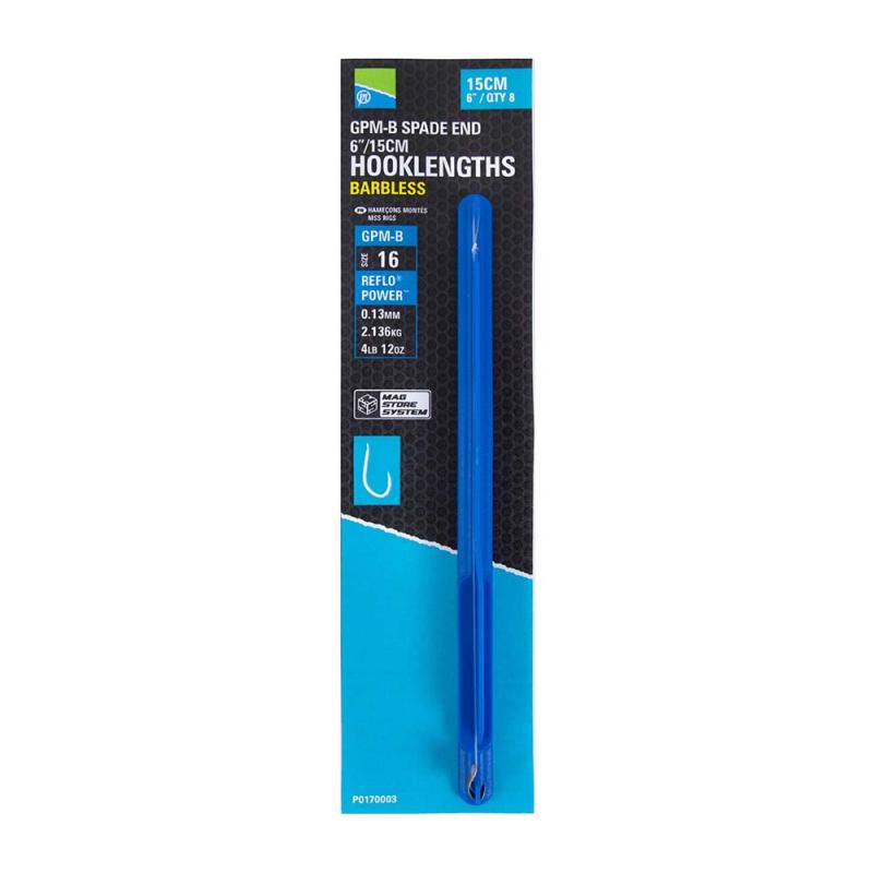 Preston Gpm-B Spade End Mag Store Hooklengths - 15cm/6" - 14 Gpm-B