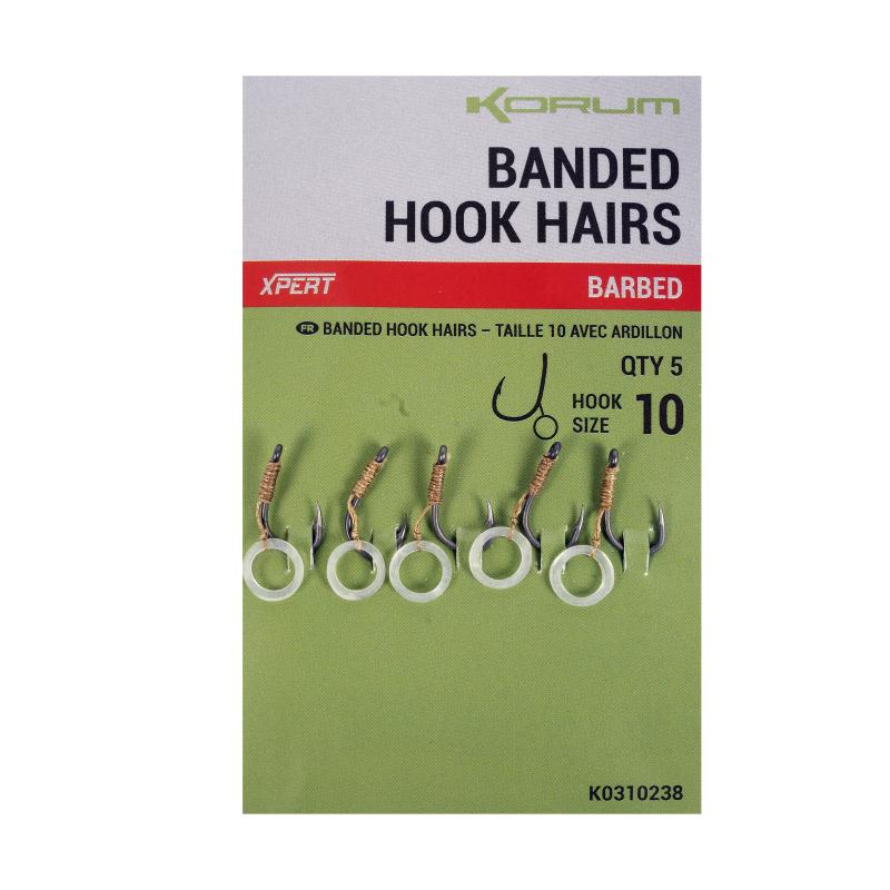 Korum Banded Hook Hairs - Barbed 10