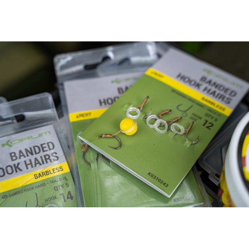 Korum Banded Hook Hairs - Barbless 8