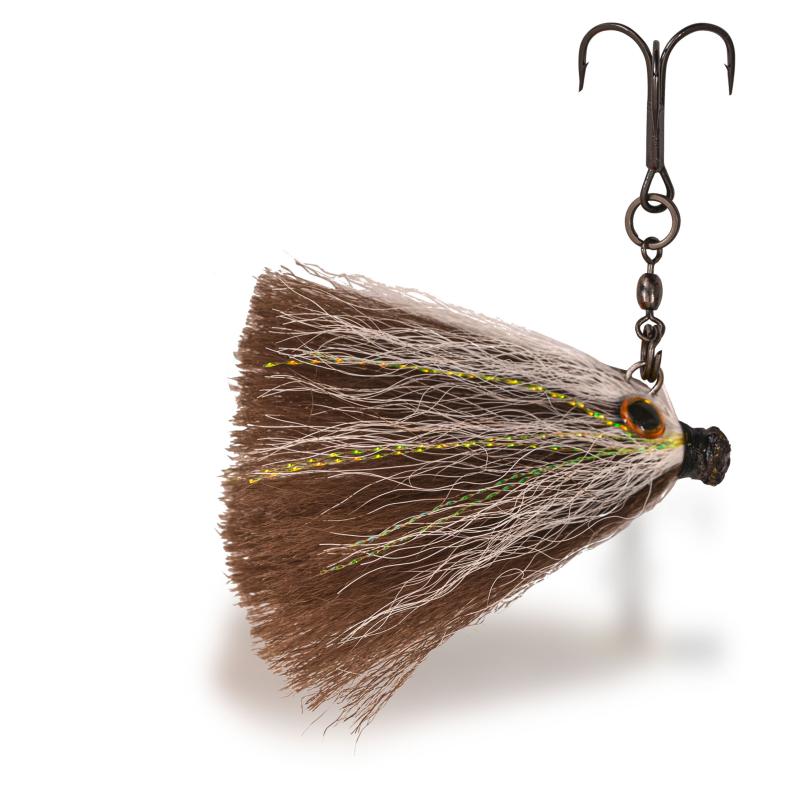 Zebco 10g 6cm Mouse Jig Head white/brown #2
