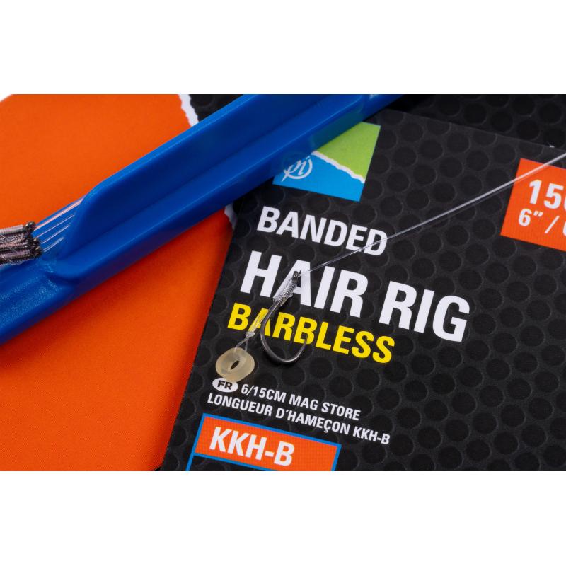 Preston 6"/15cm Kkh-B Banded Hair Rig 16 Kkh-B