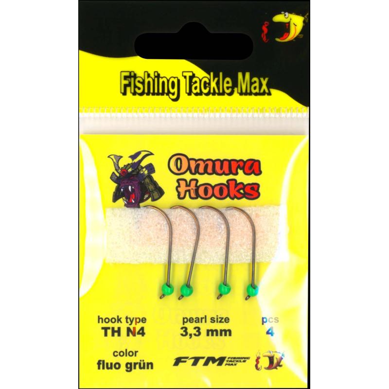 Omura Omura Hook TH N4 fluo gr&uuml;n 3,3mm 0,39gr 4 St&uuml;ck