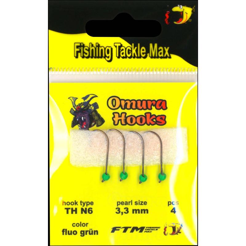 Produktbild Omura Omura Hook TH N6 fluo gr&uuml;n 3,3mm 0,34gr 4 St&uuml;ck