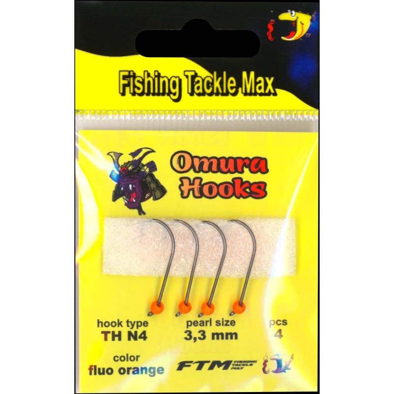 Produktbild Omura Omura Hook TH N4 fluo orange 3,3mm 0,39gr 4 St&uuml;ck