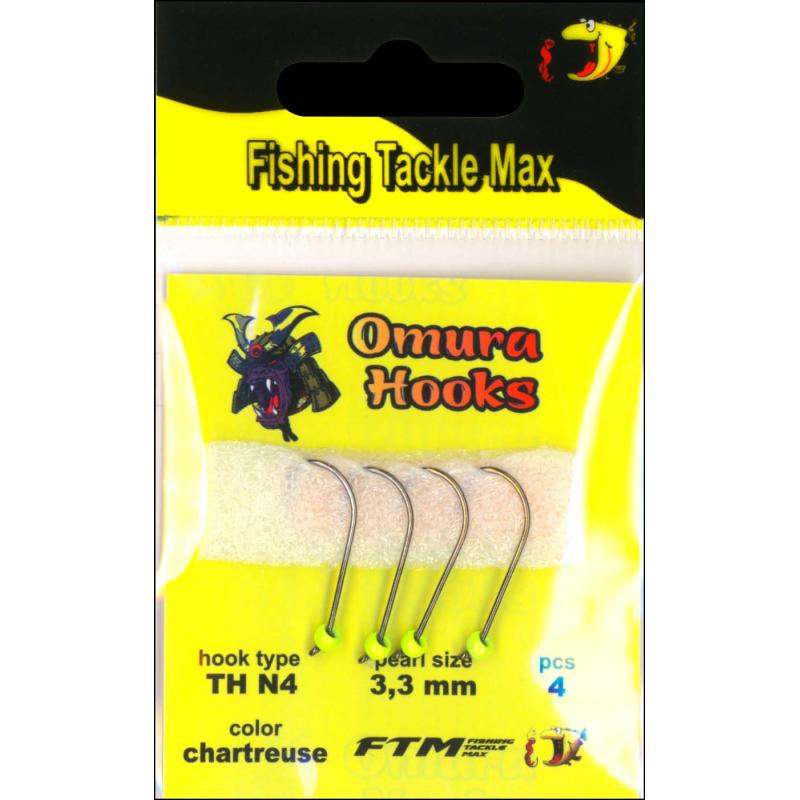 Omura Omura Hook TH N4 chartreuse 3,3mm 0,39gr 4 St&uuml;ck