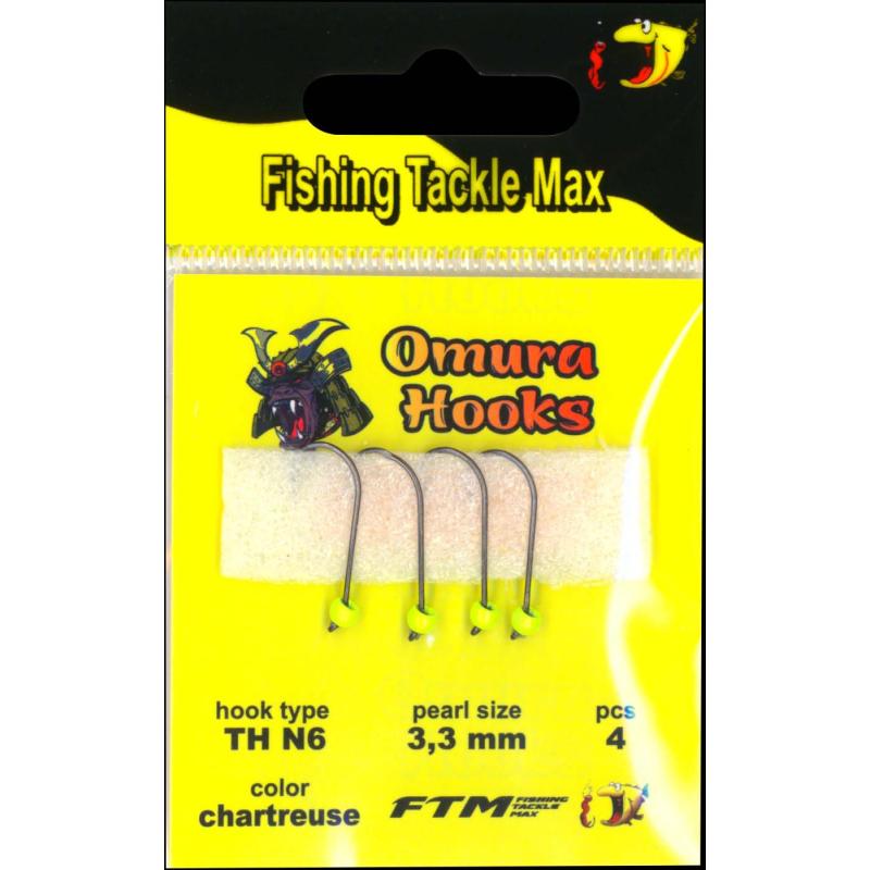 Omura Omura Hook TH N6 chartreuse 3,3mm 0,34gr 4 St&uuml;ck