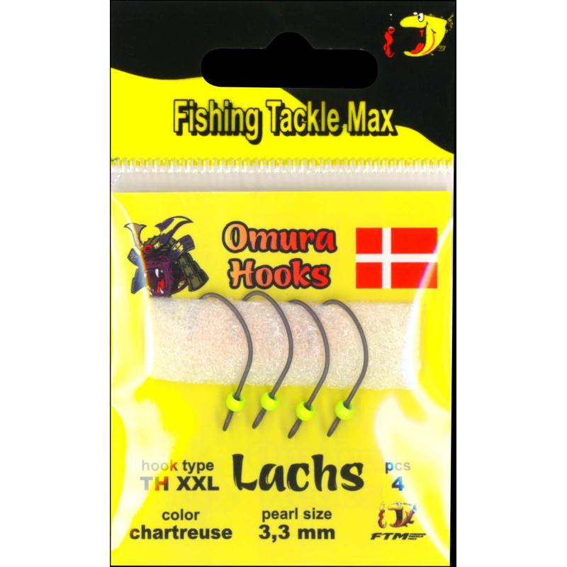 Produktbild Omura Omura Hook TH XXL chartreuse 3,3mm 0,42gr 4 St&uuml;ck