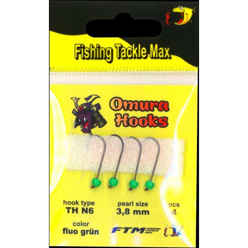 Produktbild Omura Omura Hook TH N6 fluo gr&uuml;n 3,8mm 0,53gr 4 St&uuml;ck