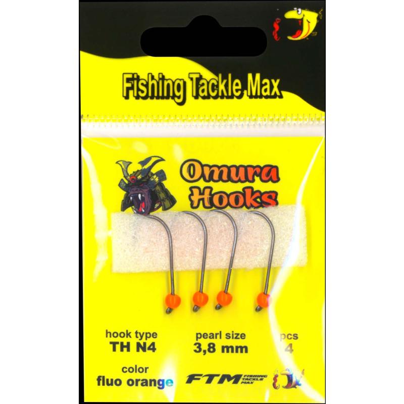 Omura Omura Hook TH N4 fluo orange 3,8mm 0,58gr 4 St&uuml;ck