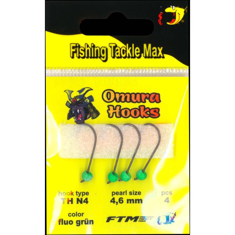 Produktbild Omura Omura Hook TH N4 fluo gr&uuml;n 4,6mm 0,80gr 4 St&uuml;ck
