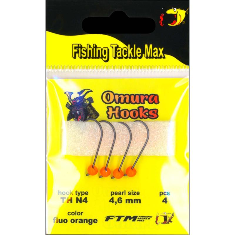 Omura Omura Hook TH N4 fluo orange 4,6mm 0,80gr 4 St&uuml;ck