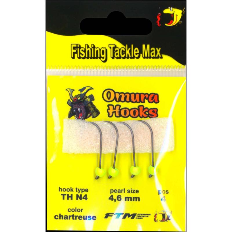 Omura Omura Hook TH N4 chartreuse 4,6mm 0,80gr 4 St&uuml;ck