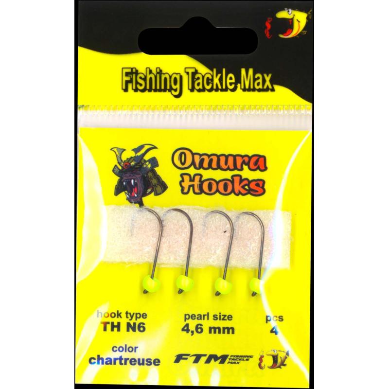 Produktbild Omura Omura Hook TH N6 chartreuse 4,6mm 0,76gr 4 St&uuml;ck