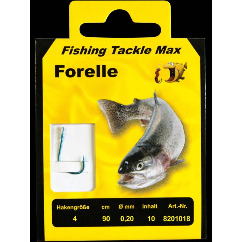 Fishing Tackle Max Haken geb. Forelle 04 / 0,20&Oslash; Inh.10 Stk.