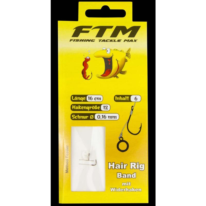 Fishing Tackle Max Hair Rig Quickstop 0,16mm Widerhaken Gr. 16