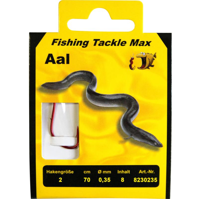 Fishing Tackle Max Haken geb. Aal  02 &Oslash; 0,35 mm Inh. 8 Stk.