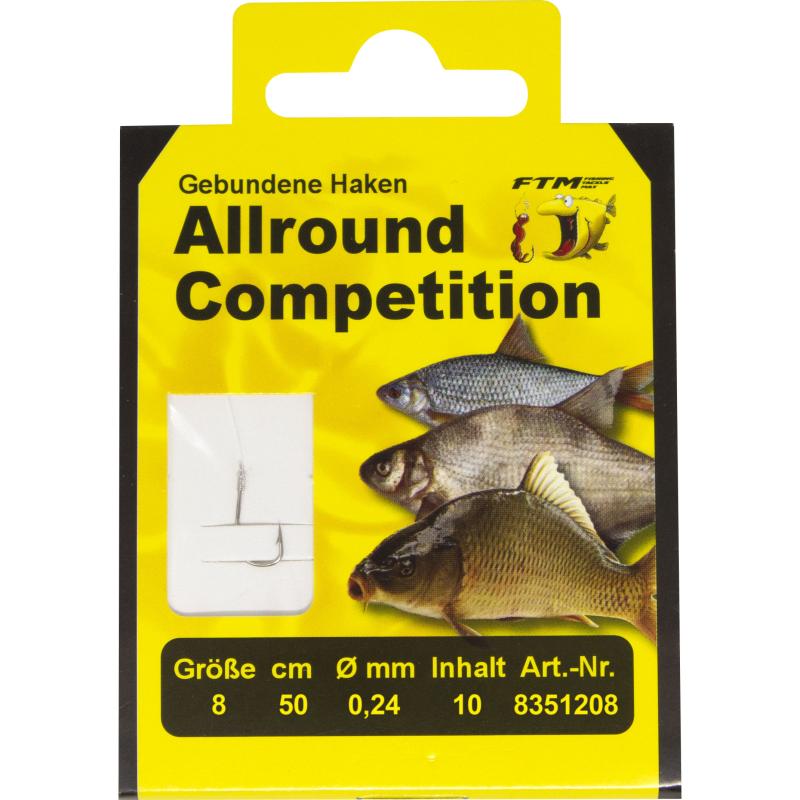 Fishing Tackle Max Haken geb. Allround Competition 8 &Oslash; 0,24 mm Inh. 10 Stk.