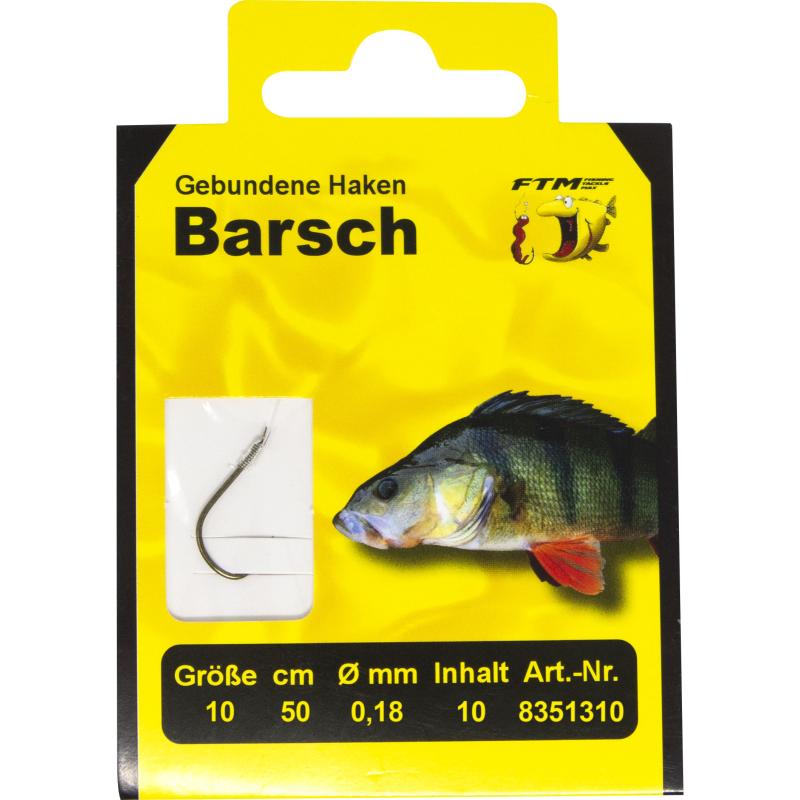Fishing Tackle Max Haken geb. Barsch 10 &Oslash; 0,18 mm Inh. 10 Stk.