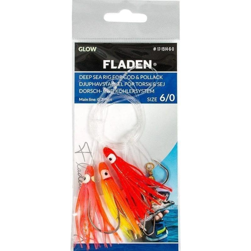 Fladen Mini Octopus pink, orange, red, hook size 2/0 0,60 mm