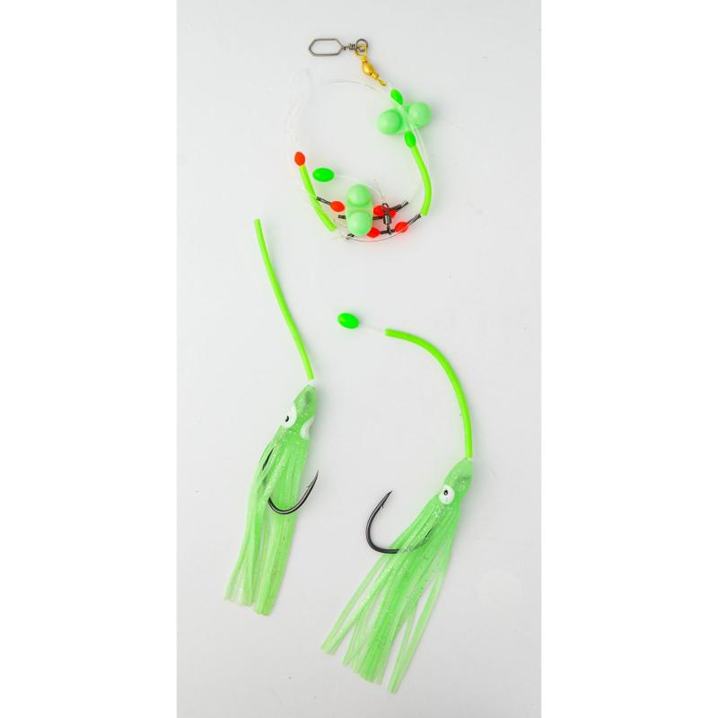 Fladen Ling/lump & cod Whiting lumi double rattle Octopus rig 7/0 1.0mm