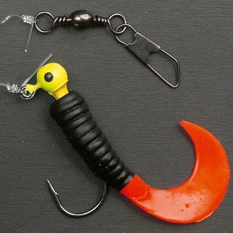Produktbild Fladen Curly rig single black/red size 3/0