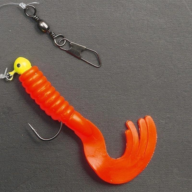 Produktbild Fladen Curly rig single red size 3/0