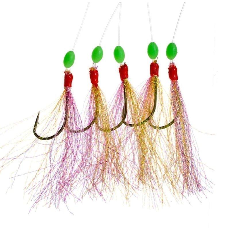 Produktbild Fladen Feather rig sparkling yellowpink 5 hooks size 1/0