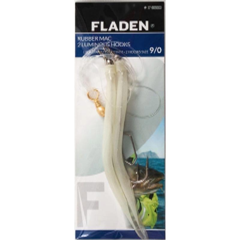 Produktbild Fladen Rubber M 2 luminous hooks 9/0 saltwater snap swivel 4/0 line 0.80mm