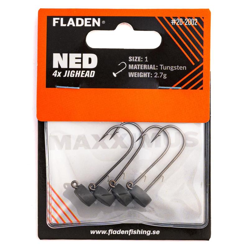 Fladen NED Maxximus Jig heads 4p 2.7g 1 tungsten
