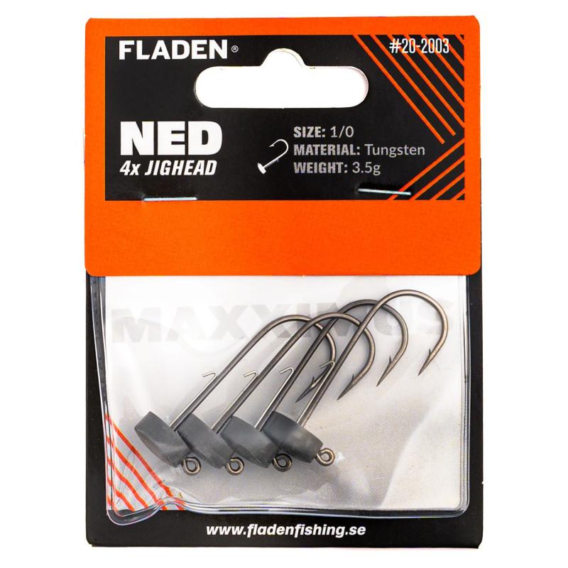 Fladen NED Maxximus Jig heads 4p 3.5g 1/0 tungsten