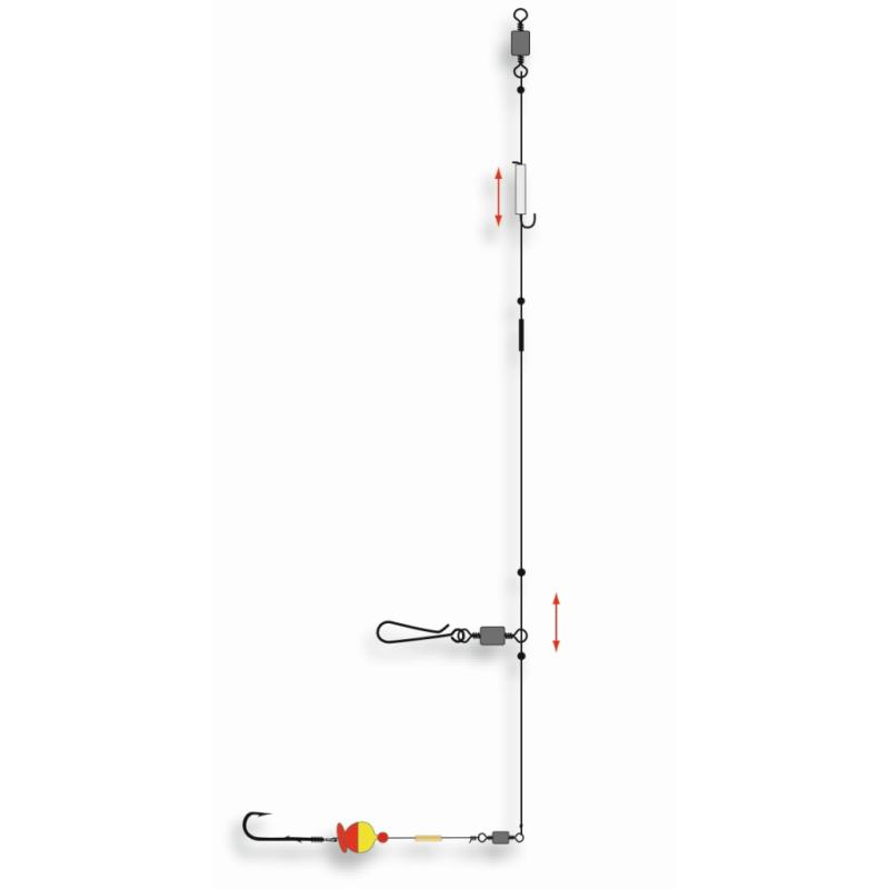 DEGA Brandungsvorfach, 0,70/0,40 mm, Durchlauf System